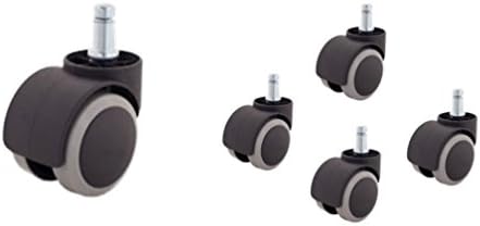 NEW - Sit and Brake Casters - Set of 5 - When placed on your chair they assist in preventing your chair from rolling while you are seated on it, allows the chair to roll when you are not sitting! - DeskCycle mini exercise bike accessory