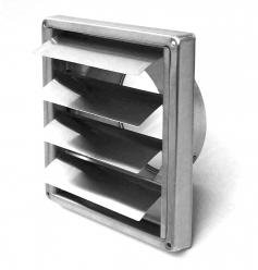 Außenverschlussklappe Edelstahl DN 150 mm Lüftungsgitter Abluftgitter Abluft