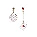 Produktbild QQSS Mädchen Fantasy Uhr Poker Nette Ohrringe Asymmetrische Geschenk