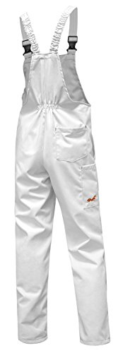 KERMEN – Arbeits-Latzhose Hamburg Kombi-hose Berufskleidung Maler-hose – made in EU – Farbe : Weiß - 3