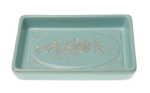 KOM Amsterdam 6695 Seifeschale Keramik, 12 x 8 x 2 cm, rose minzgrün