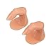 2pcs Nail Art Practice Fingers False Nail Polish Training Tool with Nail Tip