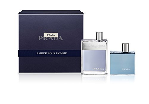 PRADA AMBER POUR HOMME 100ml EAU DE TOILETTE SPRAY & 100ml SHOWER GEL GIFT SET