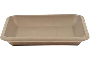 greemotion Soucoupe carrée pour pot de fleur 20 x 20 cm - Dessous de pot de fleur en plastique couleur taupe - Plateau pour jardinière résistant aux UV et au gel