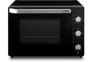 De'Longhi Forno Elettrico, 5 livelli di Cottura, Temperatura 80-230°C, Timer, Capacità 40L, Include Teglia, Griglia e Pinza EO40112.BK, Potenza 2000W, Nero