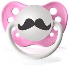 Personalized Pacifiers Mustache - The Barber, Pink