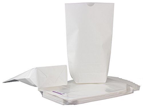 25 / 50 / 100 weiße Papier Beutel mit Boden - 16,5 x 26 cm - EXKLUSIVE PREMIUM QUALITÄT für Geschenktüten, Gastgeschenke, Mitgebsel, DIY Adventskalender, Kreuzbodenbeutel zum Basteln uvm. Für KuschelICH hergestellt in Deutschland! (25 Stk.)