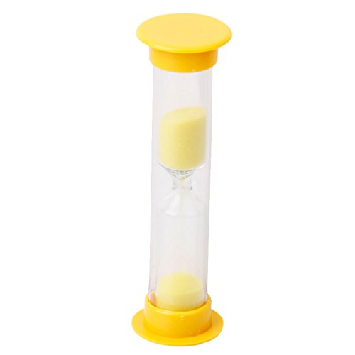 Gazechimp Mini Sanduhr, 2/3/5 Minuten, Kunststoff – 2 Minuten Gelb - 8