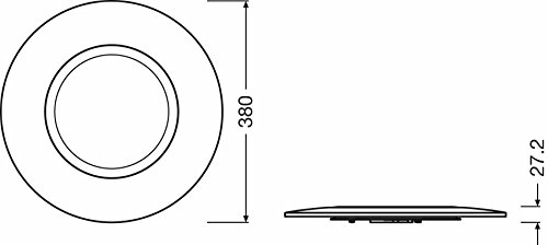 OSRAM LIGHTIFY Surface Light W38, LED Decken- und Wandleuchte mit intelligenter Smartphonesteuerung / dimmbar / warmweiß / Kompatibel mit Alexa - 3
