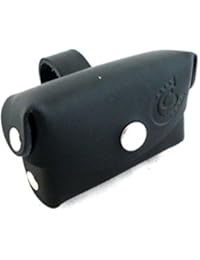 Porta telepass moto in cuoio Custom Style (nero)