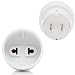 Produktbild RUHRBASIS Reiseadapter Adapter Stecker Reisestecker EU Deutschland (Schuko 2-Pin) auf USA (US 2-Pin) für Amerika | Brasilien | Japan | Kanada | Thailand usw. - weiß