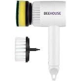 BeeHouse Rechargeable 2 Head Automatic Cleaning Brush - Toilet Sink Counter Kitchen Dish Cleaning Brush