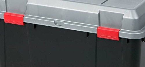 Multifunktionale Transport- und Lagerbox aus robustem Kunststoff mit abnehmbaren Deckel und 115 Liter Fassungsvermögen! - 2