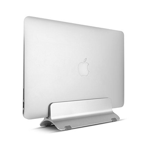 Macbook Stand, Aluminium Macbook Dock Laptop Stand Macbook Vertikal Desktop Stand für bis zu 15 "Apple MacBook Air / Pro oder Andere Laptops / Notebooks / Tablets – Silber