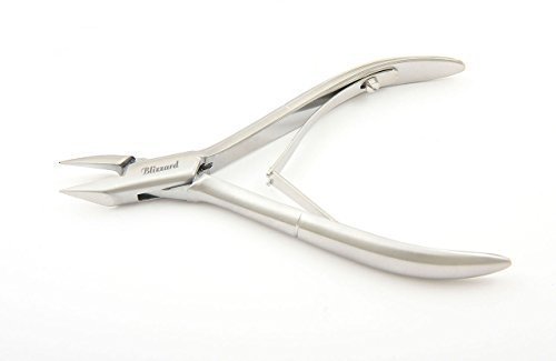 Blizzard Podiatry Ingrown Arrow Pointed DIABETIC Toe Nail Clipper Nipper - Professional Chiropody Cutter Instrument - 11.5cm GERMAN Stainless Pedicure Plier - CE Approved Foot Care Tool With FREE Nail Dresser GIFT