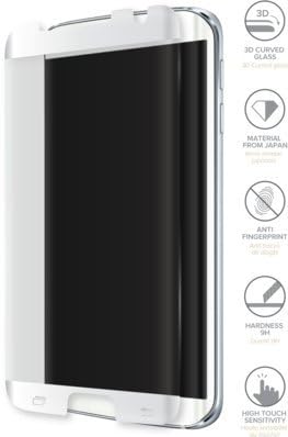 Advanced Curved Edge-to-Edge Tempered Glass Screen Protector for Samsung Galaxy S7 Edge, White