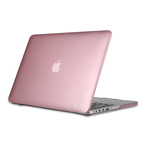 Fintie MacBook Pro 13 Retina Hülle (NO CD-ROM Drive) - Ultra Slim Plastik Hartschale Schutzhülle Snap Case für Apple MacBook Pro 13.3 Zoll mit Retina Display (A1502 / A1425), Roségold