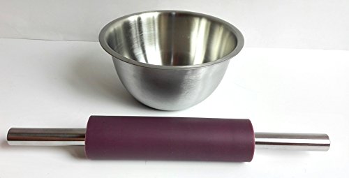 Life Style – Teigroller von Silikon Antihaft und Edelstahl – 40 cm – Rollen Sie Ihren Teig überall Gleich Dick – Violett - 5