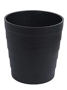 Fourwalls Plastic Container for Plants and Trees (26 cm Tall, Black)