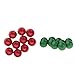 Produktbild F Fityle 20pcs Glasmurmeln, Murmeln Glasperle, Vase Aquarium Dekoration, Durchmesser: 25mm ( Grün + Rot )