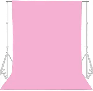Boltove 6FTX9FT Pink Backdrop Background Rod Pocket for Photography Backdrop,Background,Video Production, Home Decoration,Weddings, Newborns, Product Photography, Screen Video, Curtain