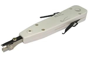 WORLD OF DATA IDC Punch Down Tool - Install Wires Easily into the Telephone Socket, CAT5e Faceplate or Patch Panel - Integrated, spring loaded blade cuts off excess automatically - Small hook to remove any existing wires from socket - Small blade to cut and strip wires to a desired length - For UTP & FTP Cables