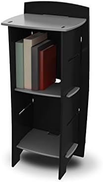Legare Skateboard Bookcase, 90 x 33.5 x 40 cm, Black/Titanium
