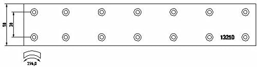TMD Friction Services 1325001 Brake Lining Kit, drum brake