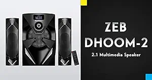 (Renewed) Zebronics Zeb-DHOOM 2 2.1 Multimedia Speaker with Bluetooth Connectivity,USB Connectivity and Aux Input