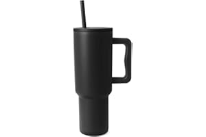 BESOT 40oz Adventure quencher tumbler avec poignée et paille MOQ tasse de voyage sans bpa en acier inoxydable 304 (H3.0 Black)