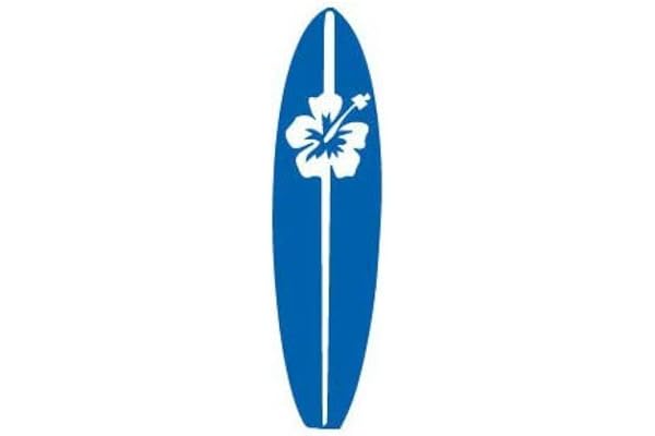 Autocollant planche surf ocean surf stickers adhesif - Taille : 4 cm - Couleur : noir