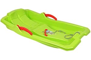 MARMAT Bobschlitten Luge Bob Luge Patins à neige Levier de frein avec corde de traction pour enfants Neige Hiver