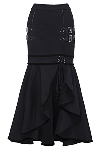 Kimring Women's Steampunk Vintage Gothic Victorian Split Pencil Mermaid Gypsy Hippie Party Skirt Black Small steampunk buy now online Kimring Women's Steampunk Vintage Gothic Victorian Split Pencil Mermaid Gypsy Hippie Party Skirt Black Small steampunk buy now online