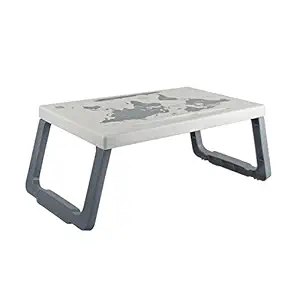 Cello Lappy Study Table, Breakfast Table, Foldable and Portable & Ergonomic, White & Grey, 570 * 370 * 52, (CLO_LPY_TBL)