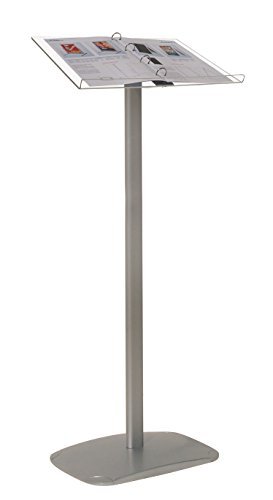 Información soporte Folder en 2 x DIN A4 con mecanismo de carpeta para hojas. Transparente Acrílico De estante. Elegante soporte placa para buena estabilidad