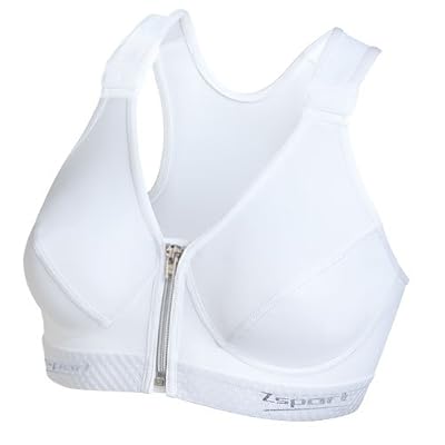 Zsport Zbra Silver Soutien-gorge de sport Femme Blanc FR : 85A (Taille Fabricant : 85A)