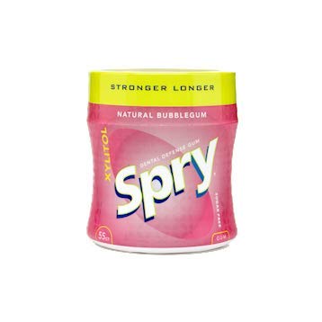 Xlear - Spry plus fort plus longtemps Xylitol gomme naturelle Bubblegum - 55Pièce (s)