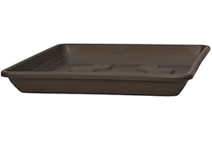 Blim Soucoupe carrée pour Pot de Fleurs Anthracite 50 x 50 cm