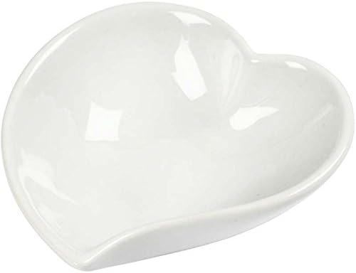 Heart Shaped Bowl, D: 8 cm, Pack of 1, White
