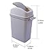 Produktbild Jian Lin 6 / 10L Kunststoff Verpackung Rollenabdeckung Mülleimer Home Küche Büro Flip Mülleimer Beige/Grau Mülleimer (Capacity : 6L, Color : Light Gray)