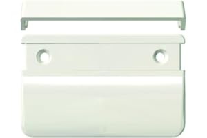 FENSTER-BAYRAM 70x50x12, Balkontürgriff eckig für den Außenbereich mit Bayram® Edelstahlschrauben, reinweiß RAL 9010, 1 Stück