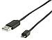 Produktbild USB adapter Kabel USB 2.0 A Stecker, USB 2.0 Micro B männlich, flach, schwarz, 1,00 m
