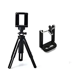 Lucky Store 360 Degree Rotation Mini Tripod Support Stand for DSLR and Smartphones - Foldable Shockproof Lightweight Bracket for Mobile Phones/DSLRs. (Tripod Support with Free Mount)