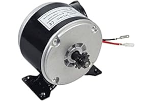 AlveyTech 24 Volt 250 Watt Electric MY1016 DC Motor - 24V 250W 2600-2850 RPM with 11-Tooth #25 Chain Gear Sprocket, Brushed Brush-Type, Battery Power, use on Many Razor Scooter Dirt Mini Bike Go-Kart