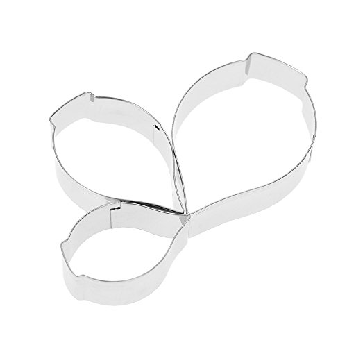 Anself 3er Set Fondant Plätzchenformen Set Blütenblatt Ausstecher aus Edelstahl Dendrobium / Kalla / Winde / Feder Optinal - 6