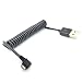 Produktbild Interesting® 1m Micro-USB-90 Grad rechts abgewinkelte versenkbare Federdaten synchronisieren Ladekabel