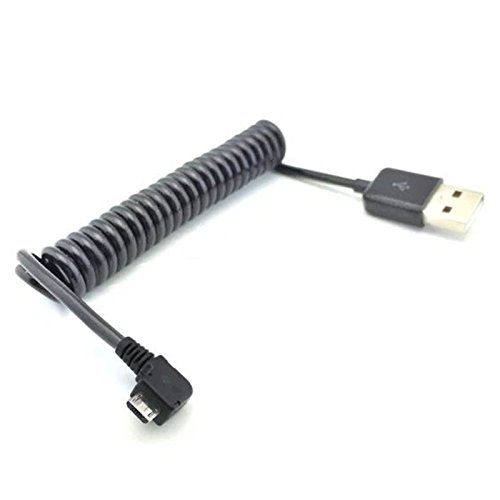 Interesting® 1m Micro-USB-90 Grad rechts abgewinkelte versenkbare Federdaten synchronisieren Ladekabel