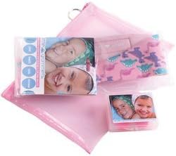 Little Grommets Earband, Ear Putty and Mesh Storage Bag Kit (Pink Dinosaurs Child)