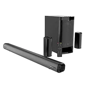 Zebronics Zeb-Juke Bar 9400 Pro Dolby 5.1, 525W 5.1 Soundbar with Subwoofer Supports HDMI(ARC), Optical Input, AUX, Wireless BT, USB, Dolby Digital Plus & Comes with Dual Rear Speakers(Black)