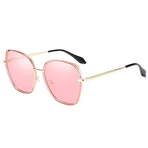 LEIAZ Occhiali da Sole polarizzati da Donna Versione Coreana Occhiali da Sole Tendenza Moda Grande Scatola Colorata Assorbe la Luce Blu, i Raggi UV, Protegge Gli Occhi